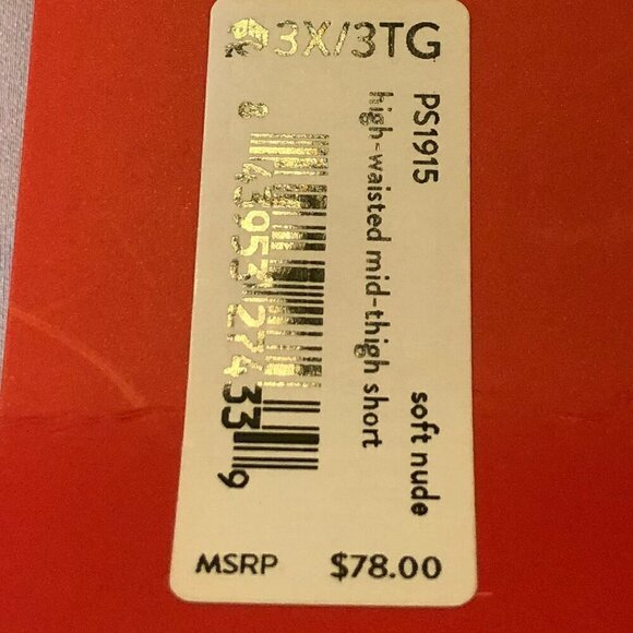 Spanx High-Waisted Mid-Thigh Short in Soft Nude Size 3X NWT - Picture 5 of 16